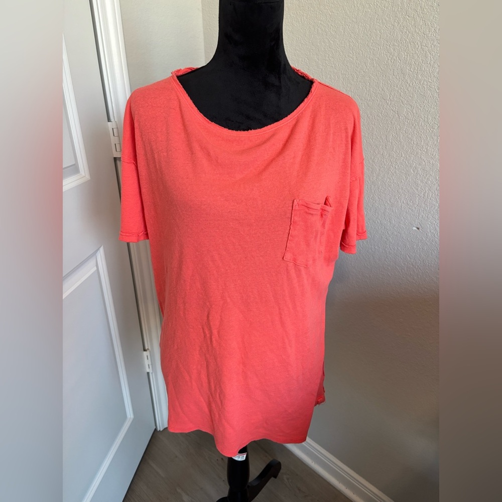 We The Free Perfect Oversized Tee in Salmon